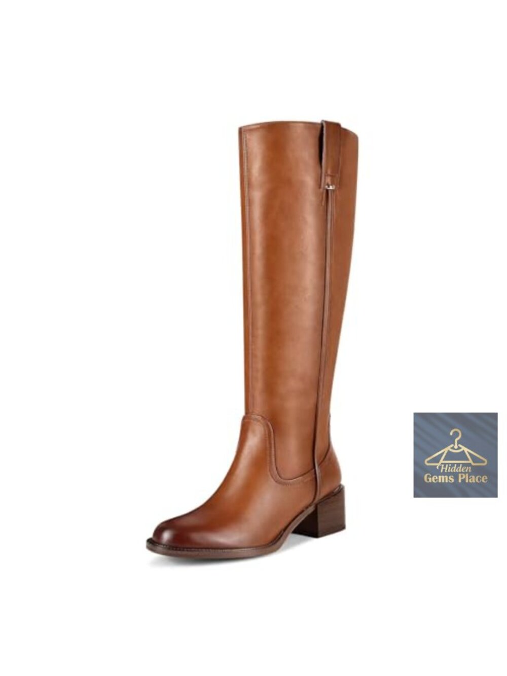 ITOZER Women's Knee High Boots Chunky Heel Tall Riding Boots